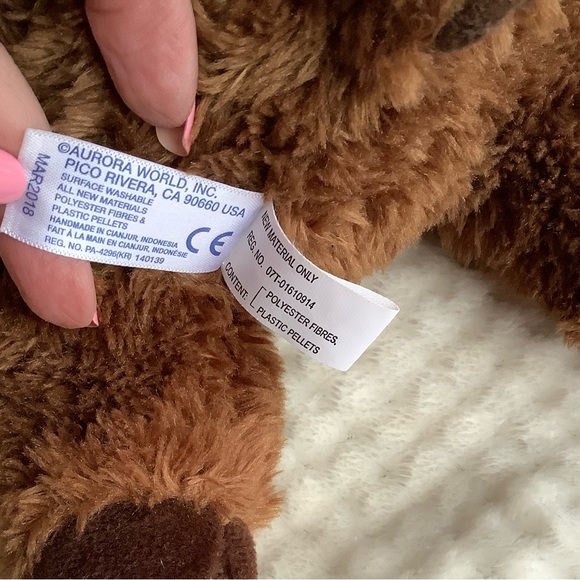 Aurora World Plush Brown Moose Stuffed Animal Toy - Picture 14 of 15